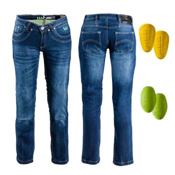 Dámske moto jeansy W-TEC B-2012 Farba modrá, Veľkosť 37