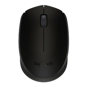 Logitech Myš B170, 1000DPI, 2.4 [GHz], optická, 3tl., bezdrôtová, čierna, 1 ks AA, miniatúrny USB prijímač, kancelárska