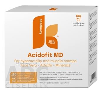 kompava ACIDOFIT MD MIX tbl eff (10 +10) ks + indikačné papieriky - prúžky 100 ks, 1x1 set