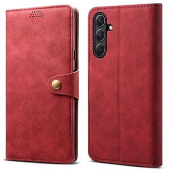 Lenuo Leather flipové puzdro na Samsung Galaxy A34 5G, červená (348441)