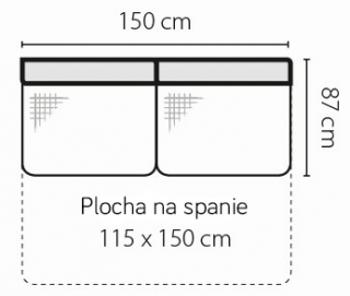 Stagra Rohová sedacia súprava Amigo na vyskladanie Amigo: 3F s plochou na spanie