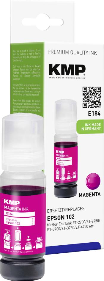 KMP Ink refill náhradný Epson 102, 102 EcoTank, T03R3, C13T03R340 kompatibilná  purpurová E184 1642,0006