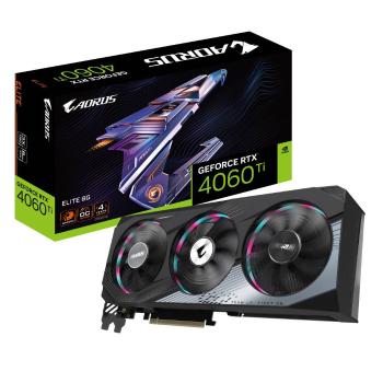 GIGABYTE VGA NVIDIA GeForce RTX 4060 Ti AORUS ELITE 8G, 8G GDDR6X, 3xDP, 1xHDMI