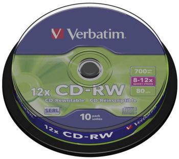 Verbatim 43480 CD-RW 700 MB 10 ks vreteno prepisovateľné