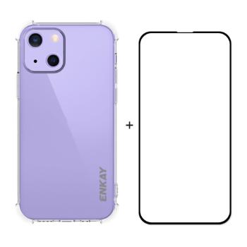 ENKAY Priehľadný obal + 3D sklo Apple iPhone 13 mini