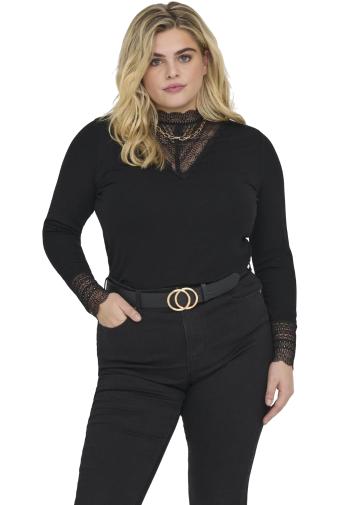 ONLY CARMAKOMA Dámske tričko CARTILDE Regular Fit 15308237 Black 5XL/6XL