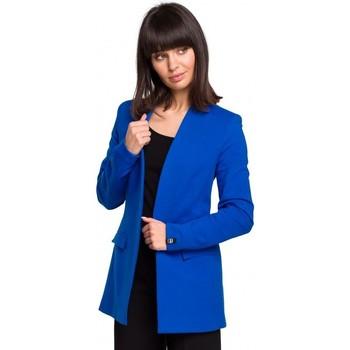 Be  Oblekové saká B102 Otvorené sako z bavlnenej zmesi - kráľovská modrá  viacfarebny