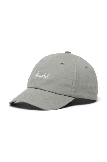 Šiltovka Herschel Sylas Stonewash Cap šedá farba, jednofarebná