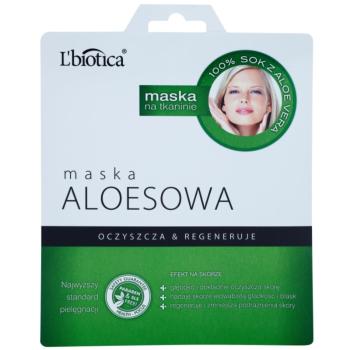 L’biotica Masks Aloe Vera plátenná maska s regeneračným účinkom 23 ml