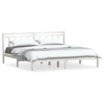 Rám postele biely masívne drevo 180 × 200 cm Super King, 3100605