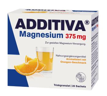 Additiva Magnezium 375 mg nápoj pomaranč vrecká 20 ks