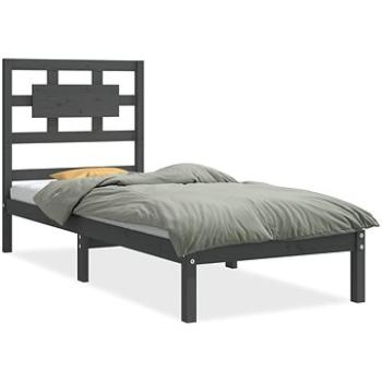 Rám postele sivý masívne drevo 75 × 190 cm Small Single, 3105627
