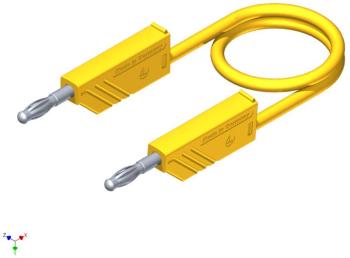 SKS Hirschmann CO MLN SIL 150/1 merací kábel [lamelový zástrčka 4 mm - lamelový zástrčka 4 mm] 1.50 m žltá 1 ks