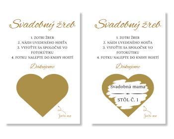 Stierací svadobný žreb - Golden love Farba: Strieborná