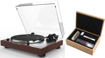 Thorens TD 402 DD Walnut Cleaning SET Walnut Hi-Fi Gramofón