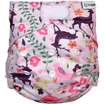 T-TOMI Pant Diaper AIO Changing Set Velcro prateľná nohavičková plienka s vkladacou plienkou na suchý zips Forest 4 -15 kg 3 ks