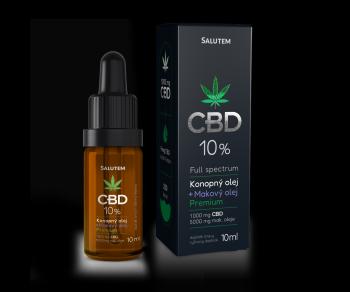 CBD 10 % Konopný olej+Makový olej Premium SALUTEM