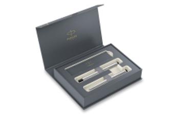 Parker 1502/2505443 Vector Stainless Steel sada plniaceho a guličkového pera