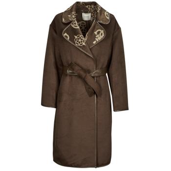 Guess  LUDOVICA LOGO WRAP COAT  Kabáty Hnedá