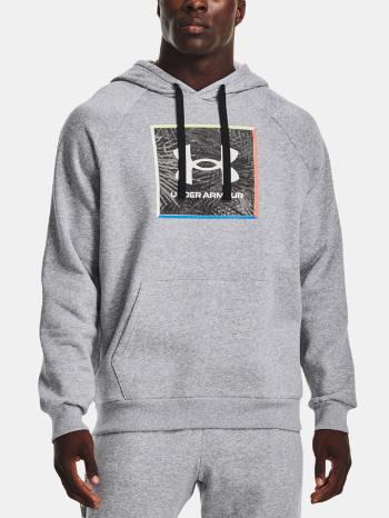 Under Armour UA Rival Flc Graphic Hoodie Mikina Šedá