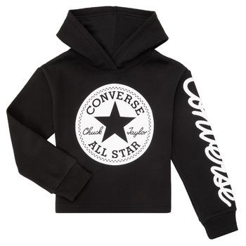 Converse  Mikiny CHUCK PATCH CROPPED HOODIE  Čierna