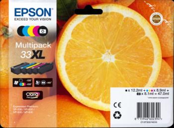 EPSON T3357 (C13T33574011) - originálna cartridge, čierna + farebná, 12,2ml/8,1ml/3x8,9ml