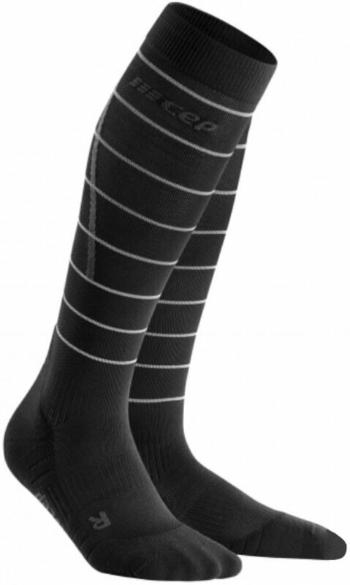 CEP Compression Tall Reflective Black II Bežecké ponožky