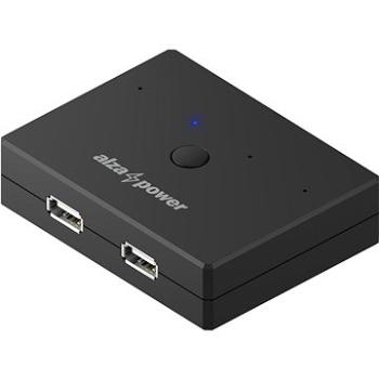 AlzaPower USB 2.0 4 In 2 Out KVM Switch Selector čierny (APW-KVM4IN2B)