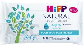 HiPP BabySANFT NATURAL Aqua vlhčené obrúsky čistiace, ultrasensitive 1x10 ks