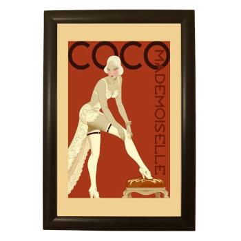 Plagát v čiernom ráme Piacenza Art Coco, 33,5 x 23,5 cm