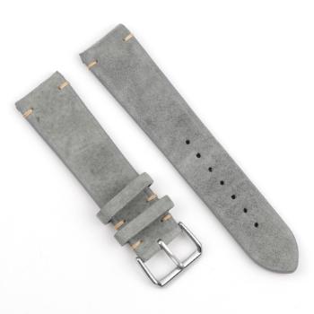 BStrap Suede Leather remienok na Garmin Vivoactive 5, gray