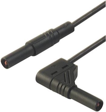4 mm safety test lead, plugs straight/angled, 1 mm², 25 cm