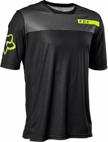 FOX Defend Short Sleeve Jersey Black/Yellow L