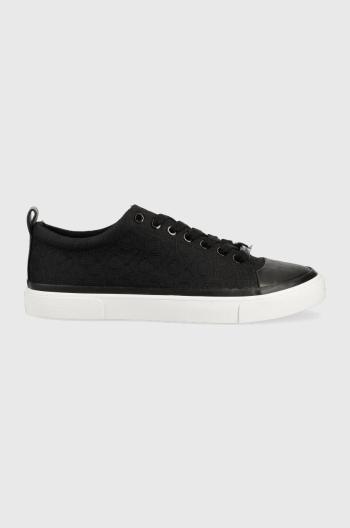 Tenisky Calvin Klein VULC LACE UP - MONO dámske, čierna farba, HW0HW01777