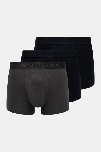 Boxerky Tommy Hilfiger 3-pak pánske, čierna farba, UM0UM02760