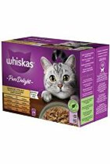 Kapsuly Whiskas. Hydinové pochúťky Pure Delight 12x85g