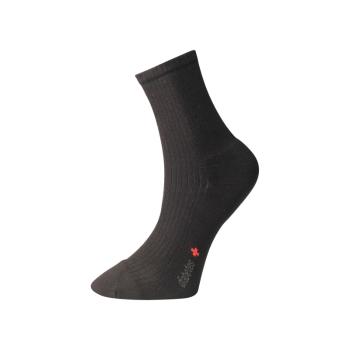 Ponožky s jemným zovretím lemu - s mikroplyšom v päte a špičke - čierne - Ovecha Veľkosť: 23-24