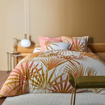 Blancheporte Posteľná bielizeň Palmy s motívom palmových listov, bavlna terakota obliečka na vank. 65x65cm+lem