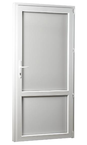 SKLADOVE-OKNA.sk - Vedľajšie vchodové dvere PREMIUM, plné, pravé - 980 x 2080 mm, barva biela