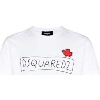 Dsquared  Tričká a polokošele T SHIRT LOGO SUPERCREWDSQUARED S71GD1130  Biela