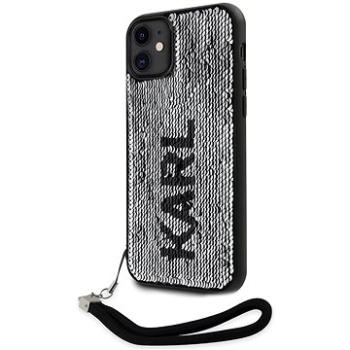 Karl Lagerfeld Sequins Reversible Zadný Kryt na iPhone 11 Black/Silver (KLHCN61PSQRKS)