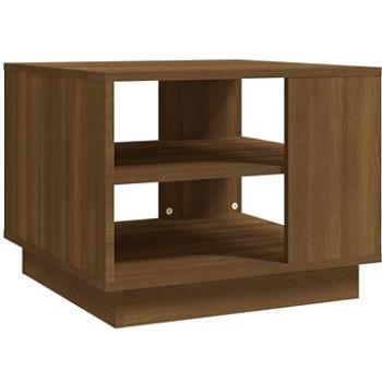SHUMEE Konferenčný stolík hnedý dub 55 × 55 × 43 cm drevotrieska, 813088