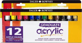 Daler Rowney Graduate Sada akrylových farieb 12 x 22 ml