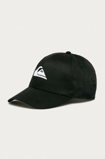 Detská baseballová čiapka Quiksilver čierna farba, s nášivkou