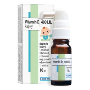 GENERICA Vitamín D3 400 I.U. kvapky 10 ml