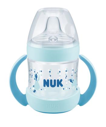 NUK Fľaša dojčenská na učenie Nature Sense s kontrolou teploty 150 ml modrá