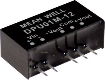 Mean Well DPU01M-15 DC / DC menič napätia, modul   33 mA 1 W Počet výstupov: 2 x