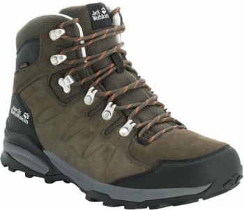 Jack Wolfskin Pánske outdoorové topánky Refugio Texapore Mid Khaki/Phantom 42,5