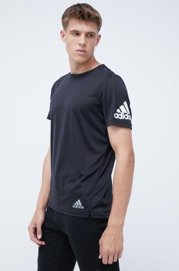 Bežecké tričko adidas Performance Run It HB7470 čierna farba, s potlačou