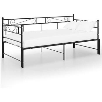 Shumee Rám vysúvacej postele/pohovky čierny kovový 90 × 200 cm, 324770